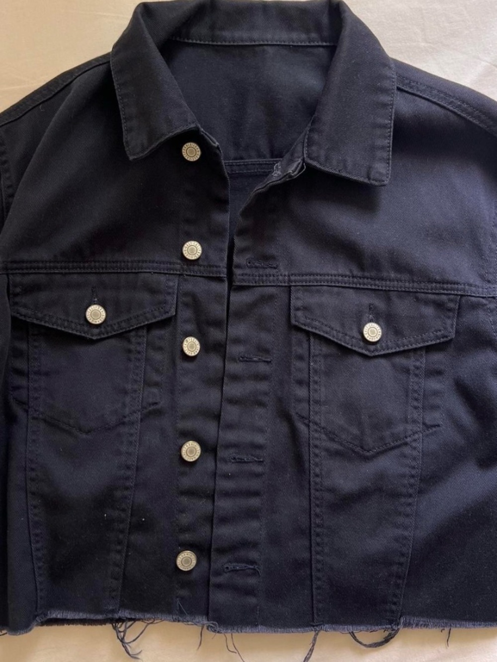 Brandy Melville navy blue Denim Trucker Jacket